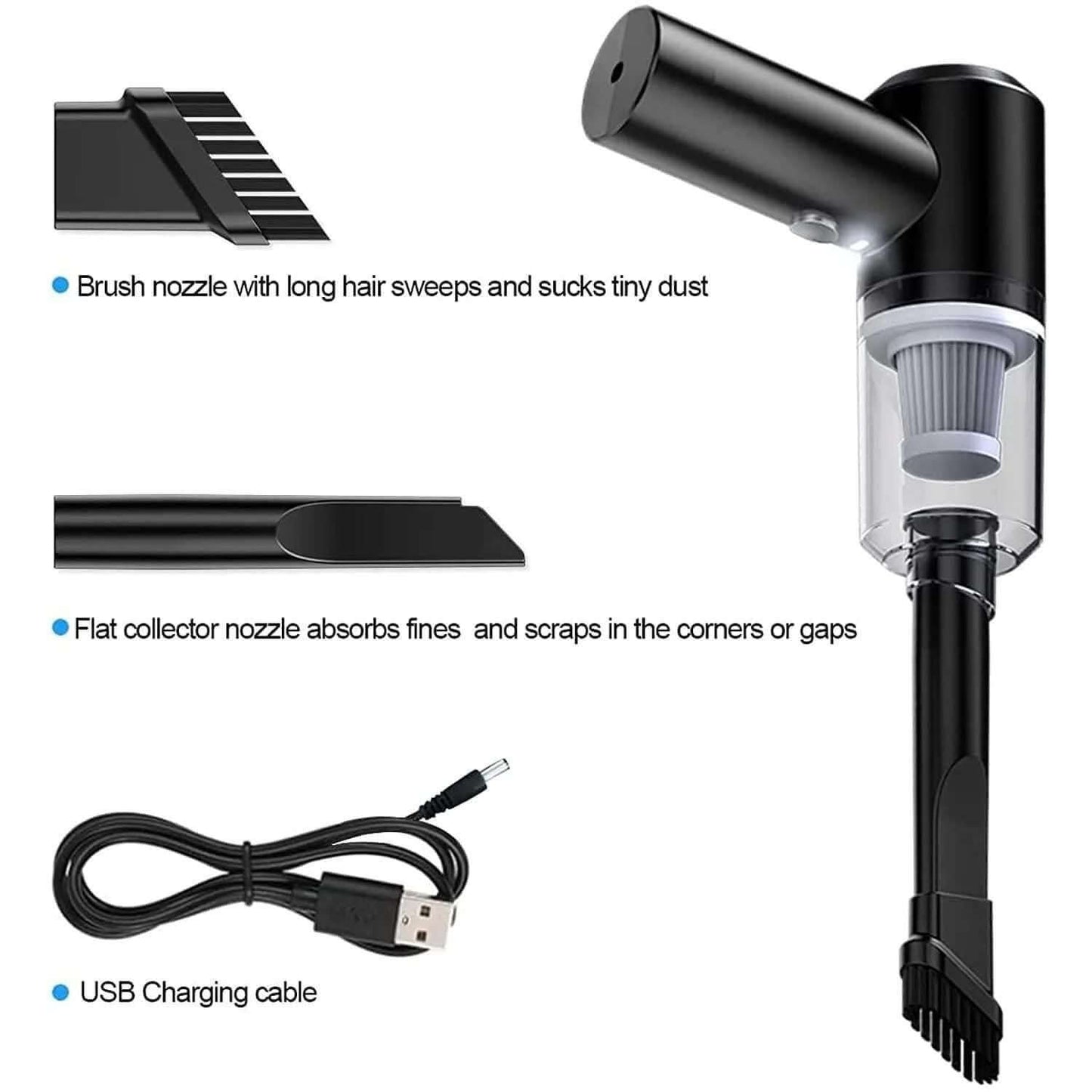 Wireless Handheld Car Vacuum Cleaner - Compact & Portable