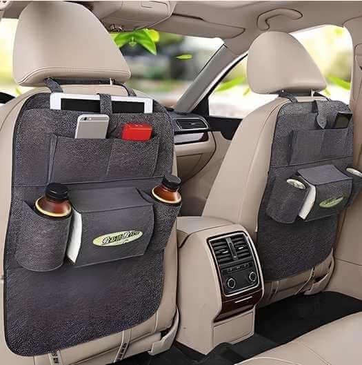 Premium Car Organizer(Pack of 2)- Perfect for Families & Road Trips