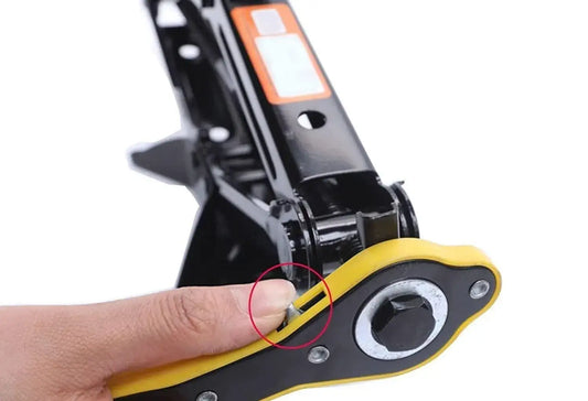 Tire Changing Kit - Alloy Steel Car Jack & Lug Wrench Set (Pack of 1)