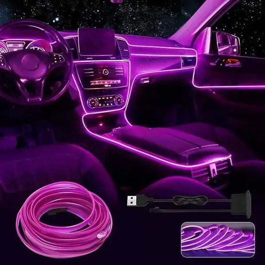 Car Interior Neon LED Lights – 5V USB Mood Lighting for Stylish Rides