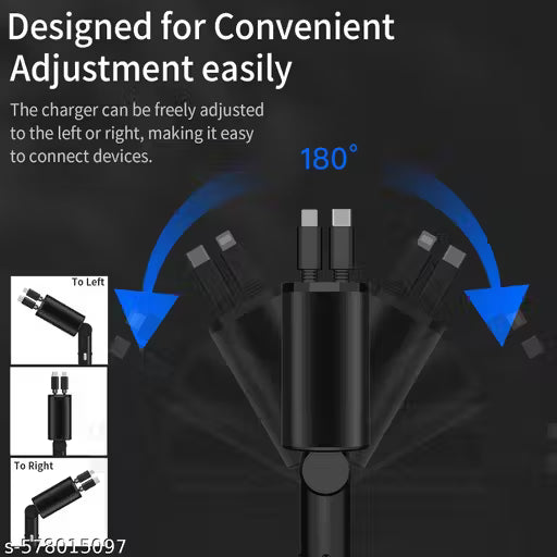 FAST Car Charger 4 in 1 - Buy retractable car charger online india
