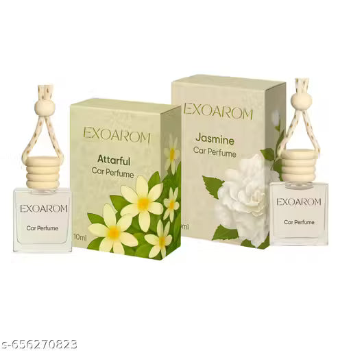 Exoarom car perfume set with packaging on a white background