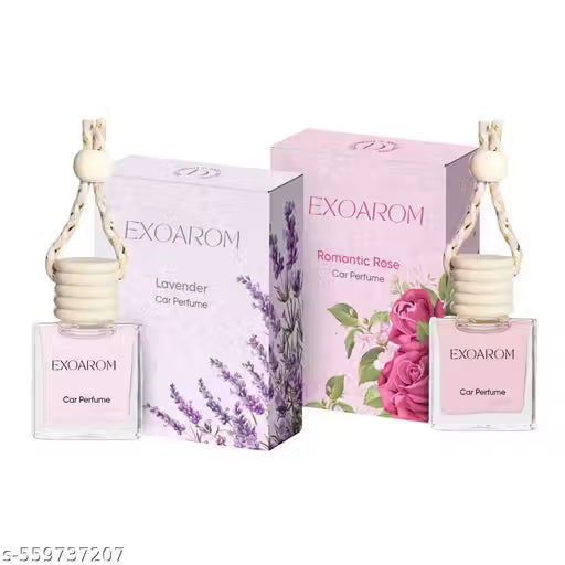 Car Perfume Diffuser – Long-Lasting Lavender & Rose Air Freshener (10 ml x 2)